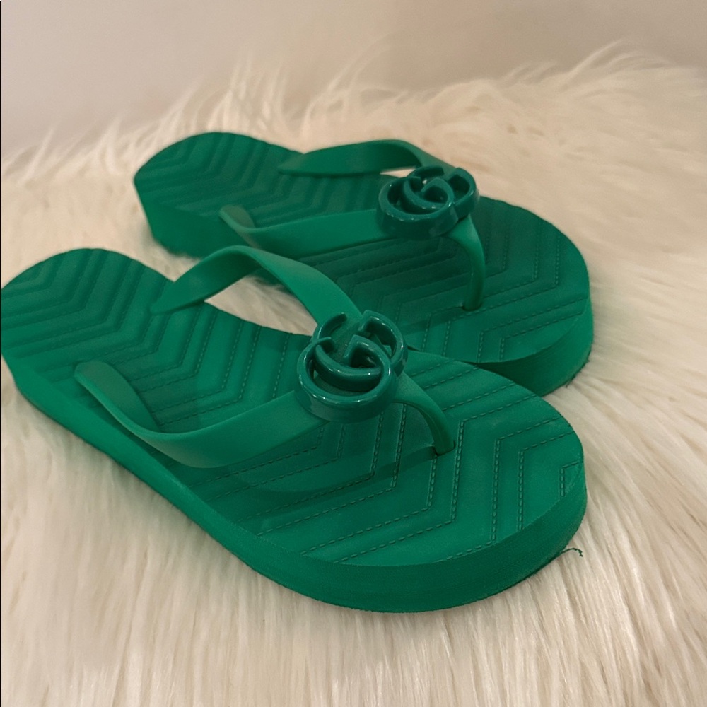 Green Flip Flops - Picture 2 of 4